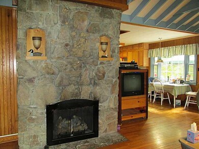 Living Room. Propane gas fireplace with mountain s