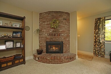 Beautiful Curved Brick Fireplace