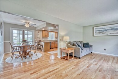 Living/Dining with hardwood floors