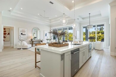 The kitchen features built-in KitchenAid french do