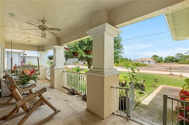 Balcony with covered porch and ceiling fan