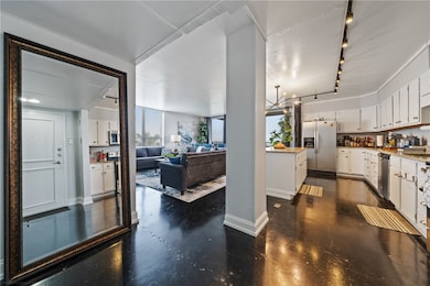 From the entry come into the open kitchen and livi