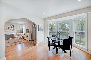 Dining Room ~ Can lighting, bay window with tons o