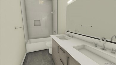 3rd-floor rendering.  1 of 2 baths.