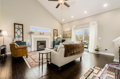 Vaulted great room.