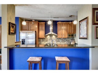 Granite countertop breakfast bar