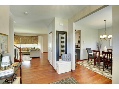 View from the front door showcases the large windo