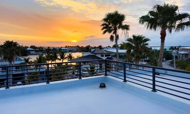 rooftop at sunset