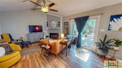 Wood Burning Fireplace and access to the back yard