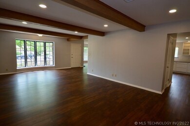Large open living floorplan with the new vinyl pla