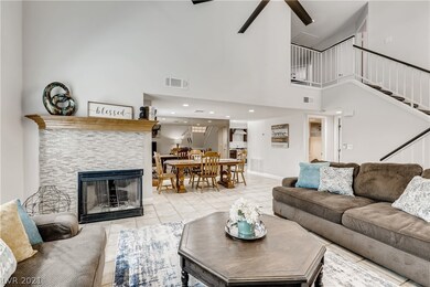 Family room with fireplace