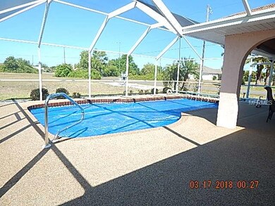 Oversized pool (12 x 22) with electric heater.  Fl