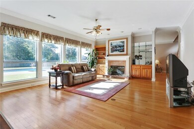 Great big Den with wood floors, huge panoramic win