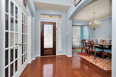 Another view of entry with clear definition of dining and office entry.