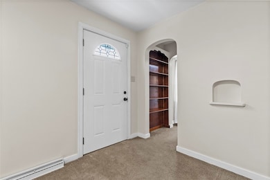 Entry with built-in shelves