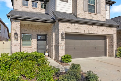 Very Modern front door and space for seating on th