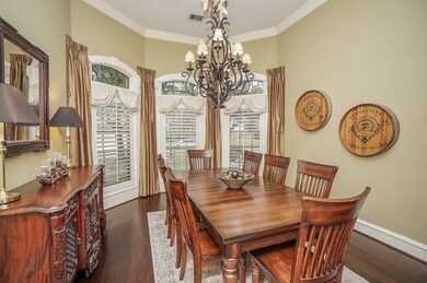 The dining room is one of the many places you can