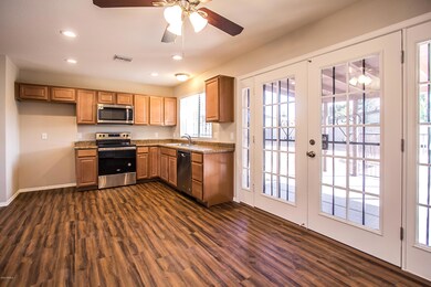 Kitchen with French Doors to Patio