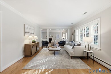 The hardwood floors have been recently refinished