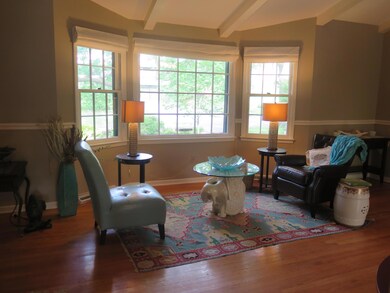 Living Room with Vaulted Ceiling