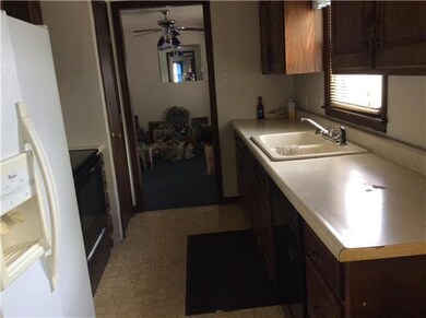 Kitchen comes with appliances.