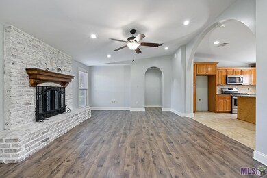 Wood burning fireplace