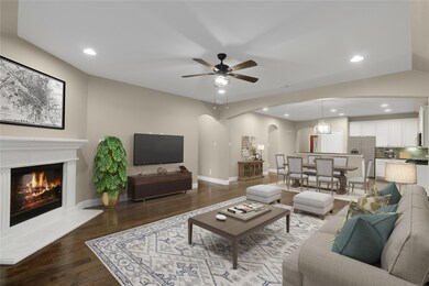 Virtually staged to show sample furniture placement