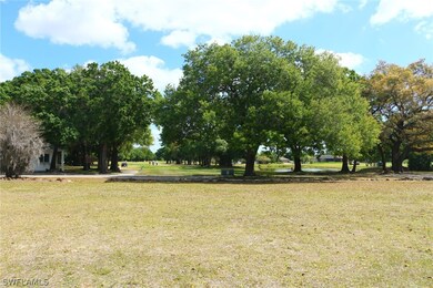Wide view of the 10th hole tee area and lake from the center of the lot.