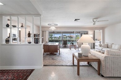 Living room with ceiling fan