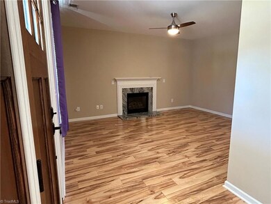 Living room with fire place