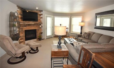 Living area with views out to the lake