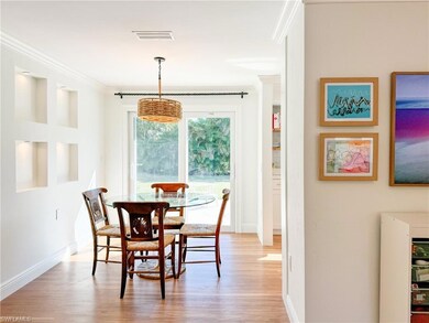 dining room with view of garden