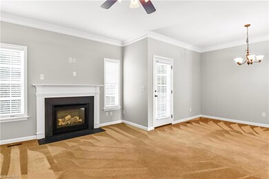 Living Room with gas fireplace