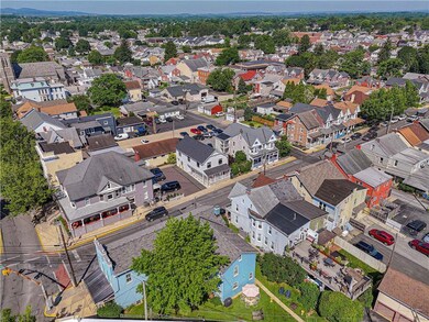 Aerial View of Building and Triangle