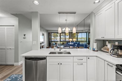 Kitchen which overlooks the living / dining room.