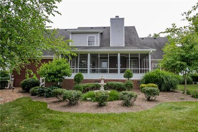 Screened porch on rear of home