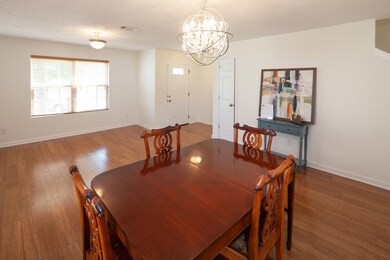 The dining Room is next to the living room and connects to the foyer. Together a variety of uses and furniture arrangements can be created in this large space.