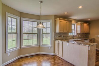 Bay window in breakfast nook