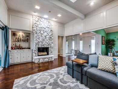 Living room with wet bar