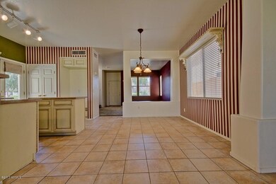 dining area and kitchen