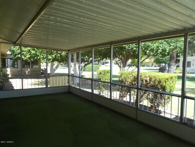 Inside screened patio
