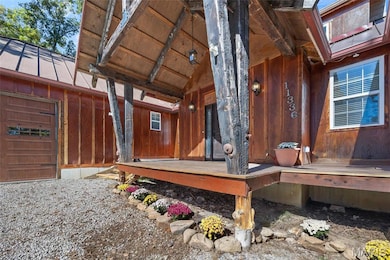 Detailed wood features of front porch