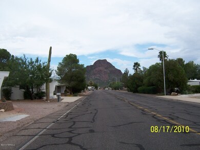 Mountain views down the street