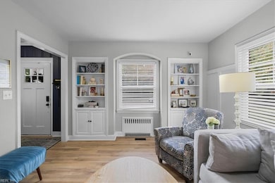 Living room with built-ins