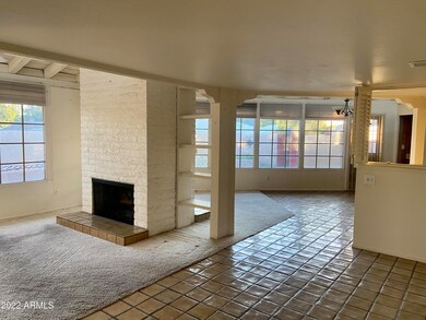 LR to left, kitchen on Right