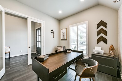 Deluxe french doors and plantation shutters too.