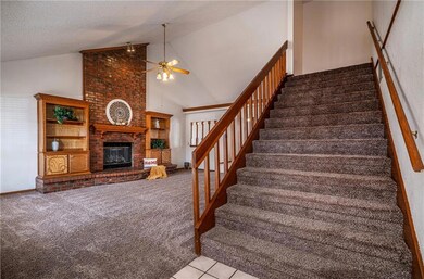 Wide Stairs to upper level