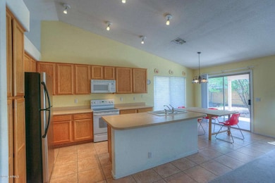 Spacious eat in kitchen with island