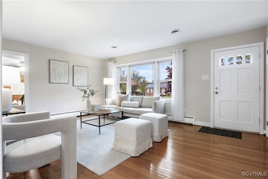 Formal Living Room with Gleaming Hardwood Floors