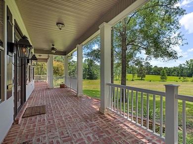 Large brick front porch